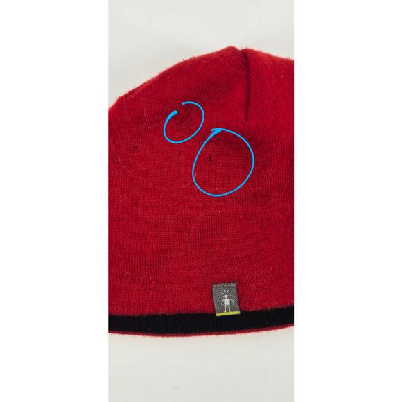 SmartWool Beanie The Lid Red Merino Wool Blend All Seasons Outdoor Lightweight - Picture 2 of 7